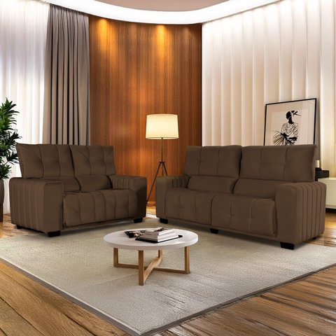 Conjunto Estofado 3 e 2 Lugares Le Mans