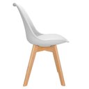 Ver imagem 6 de Kit 2 Cadeiras Eames Wood Leda Branca Polipropileno Base Madeira