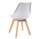 Ver imagem 7 de Kit 2 Cadeiras Eames Wood Leda Branca Polipropileno Base Madeira