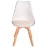 Kit 2 Cadeiras Eames Wood Leda Design - Branca - 3