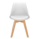 Ver imagem 3 de Kit 2 Cadeiras Eames Wood Leda Branca Polipropileno Base Madeira