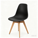 Ver imagem 2 de Kit 2 Cadeiras Eames Wood Leda Preta Polipropileno Base Madeira