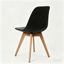 Ver imagem 3 de Kit 2 Cadeiras Eames Wood Leda Preta Polipropileno Base Madeira