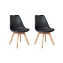 Ver imagem 1 de Kit 2 Cadeiras Eames Wood Leda Design - Preta