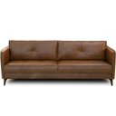 Ver imagem 3 de Sofá 3 Lugares para Sala de Estar Living 204cm Oásis T03 Couro Soft Mel - Lyam Decor