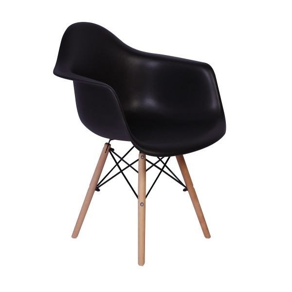 Cadeira Charles Eames com Braço Preta
