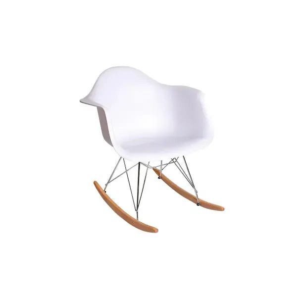 Cadeira Charles Eames Rar - Balanço - Design - Branca - 1