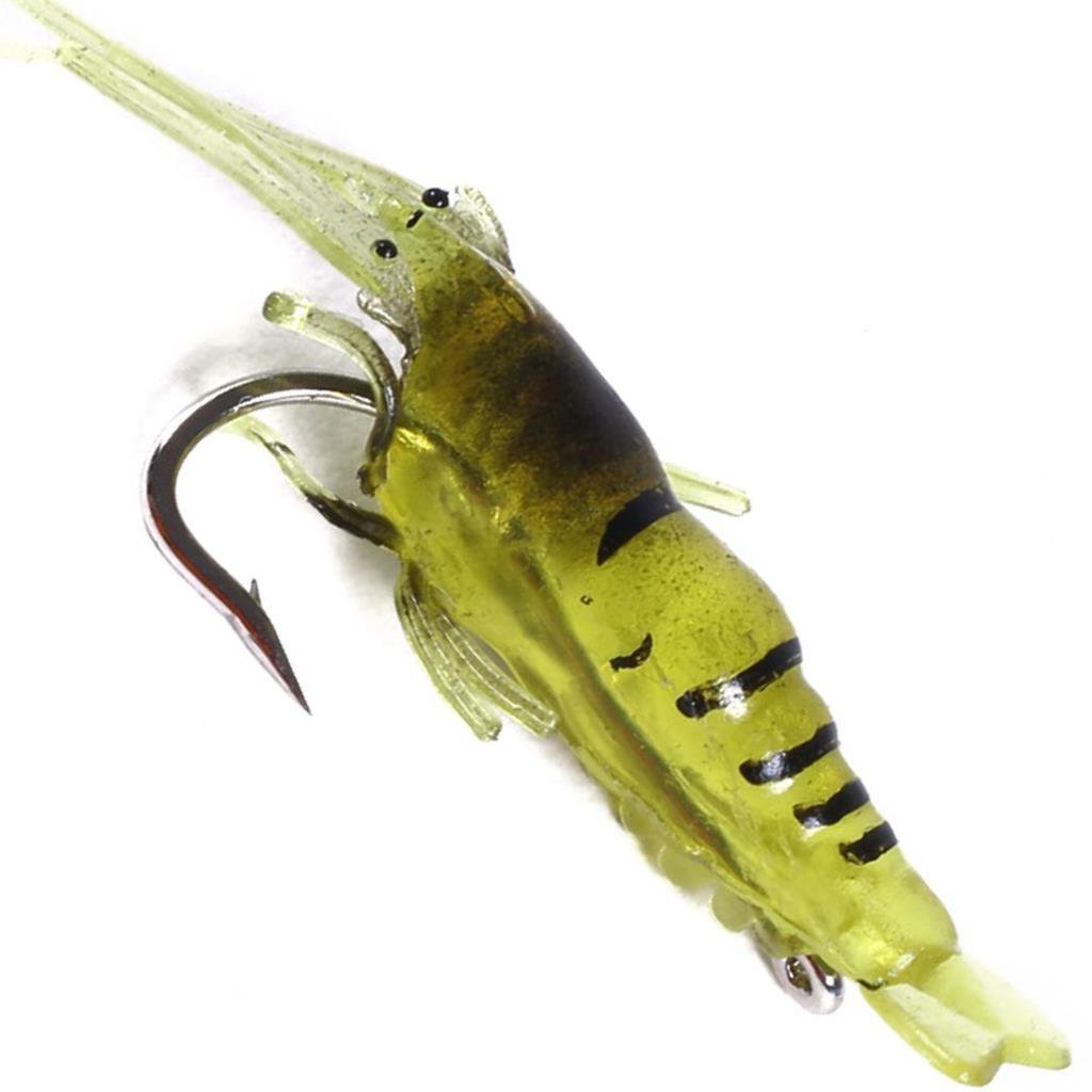 15 Iscas Artificiais Camarão 4.5cm com Anzol - 9