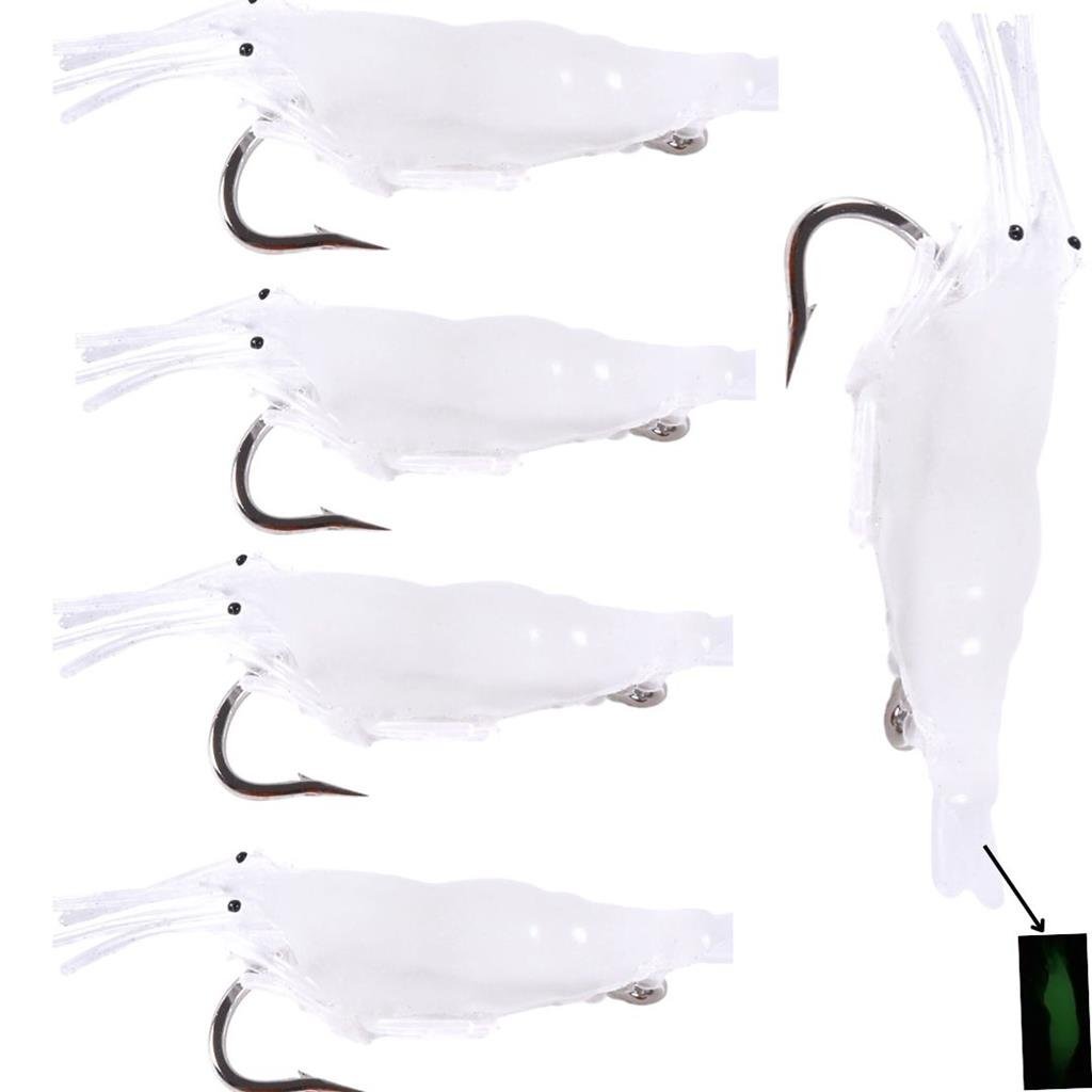 15 Iscas Artificiais Camarão 4.5cm com Anzol - 4