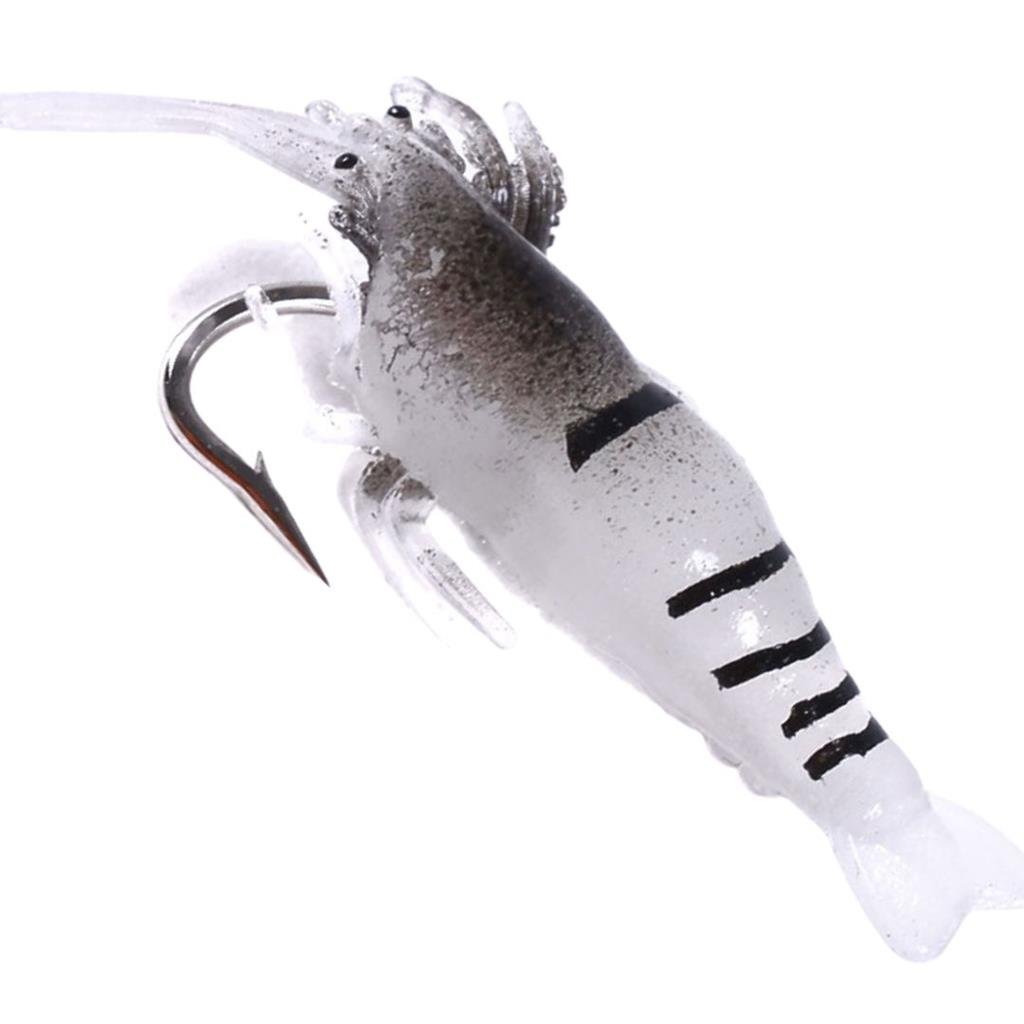 15 Iscas Artificiais Camarão 4.5cm com Anzol - 6