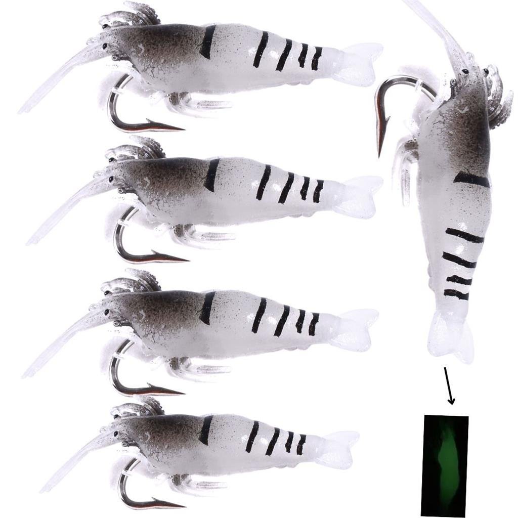 15 Iscas Artificiais Camarão 4.5cm com Anzol - 2