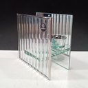 Ver imagem 4 de Castiçal Decorativo de Vidro Transparente 12x12x6cm Porta Vela Mesa Jantar Sala