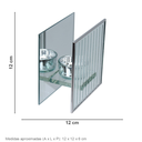 Ver imagem 2 de Castiçal Decorativo de Vidro Transparente 12x12x6cm Porta Vela Mesa Jantar Sala