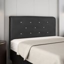 Ver imagem 1 de Painel de Cabeceira Sofie 140cm Casal Preto - Bela Móveis