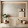 Puff Beca Cilindro Suede Live - 7 Decor Bege - 2