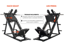 Ver imagem 2 de Agachamento Hack Leg Press Máquina Articulada 2 em 1 Yangfit