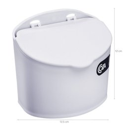 Saleiro Plástico Com Tampa Cozinha 500G Coza Cozinha Parede Branco - 2