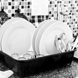 Escorredor De Louças Coza Aberturas Porta Talheres Cozinha Preto - 3