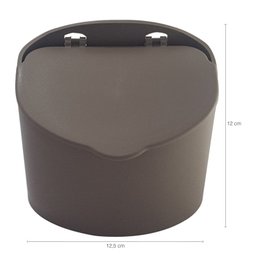 Saleiro Plástico Com Tampa Cozinha 500G Coza Cozinha Parede Cinza - 2