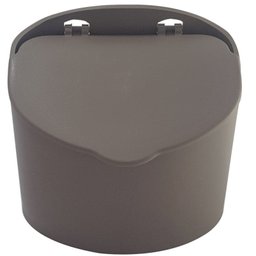 Saleiro Plástico Com Tampa Cozinha 500G Coza Cozinha Parede Cinza - 1