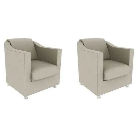 Kit 2 Poltronas Decorativas Bia Suede