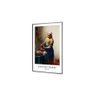 Quadro "a Leiteira, 1658" de Johannes Vermeer C/ Vidro Moldura Preta 60x84cm - 1