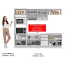 Ver imagem 5 de Armário de Cozinha Completa 270cm Branco Viena Madesa 02