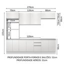 Ver imagem 4 de Armário de Cozinha Completa 270cm Branco Viena Madesa 02