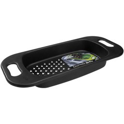 Escorredor Pia Multiuso Encaixe Cuba Alimentos Copos Coza Preto - 1