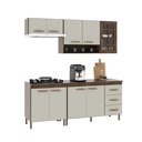 Ver imagem 2 de Cozinha Modulada Compacta Fidelitá Lisboa 4 Peças 190cm 9 Portas 3 Gavetas com Tampo