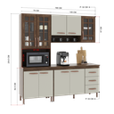 Ver imagem 4 de Cozinha Modulada Compacta Fidelitá Lisboa 4 Peças 190cm 9 Portas 3 Gavetas com Tampo
