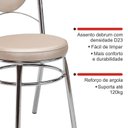 Ver imagem 7 de Conjunto 4 Cadeiras para Cozinha Debrum Yescasa Cromado/Bege