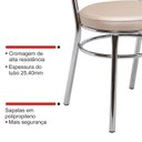 Ver mais imagens de Conjunto 4 Cadeiras para Cozinha Debrum Yescasa Cromado/Bege