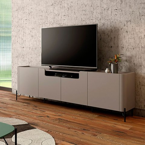 Rack para Sala 4 Portas Lisas Mdf L220 X A65cm