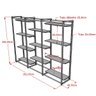 Conjunto Estante Cremalheira Central com 11 Prateleiras para Loja - Comac - Branco/preto - 2