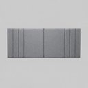 Ver imagem 2 de Cabeceira Box Casal Liz 140cm Estofada Linho Premium Painel de Parede:Cinza