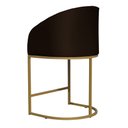 Ver imagem 3 de Poltrona Banqueta Decorativa Estofada Mia Veludo Base Metal Dourada - Estopar Poltrona Mia Veludo Ma