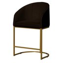 Ver imagem 1 de Poltrona Banqueta Decorativa Estofada Mia Veludo Base Metal Dourada - Estopar Poltrona Mia Veludo Ma