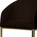 Ver imagem 4 de Poltrona Banqueta Decorativa Estofada Mia Veludo Base Metal Dourada - Estopar Poltrona Mia Veludo Ma