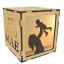 Ver imagem 2 de Luminária Te Amo Mãe Porta Retrato Iluminado Decoração
