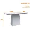 Ver imagem 2 de Mesa de Jantar 135x90 Cm Barbara com Vidro Off White – New Ceval