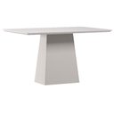 Ver imagem 1 de Mesa de Jantar 135x90 Cm Barbara com Vidro Off White – New Ceval
