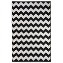 Ver imagem 2 de Tapete Sala Geométrico Zigzag 200x250 Cm Lavável Preto Prata