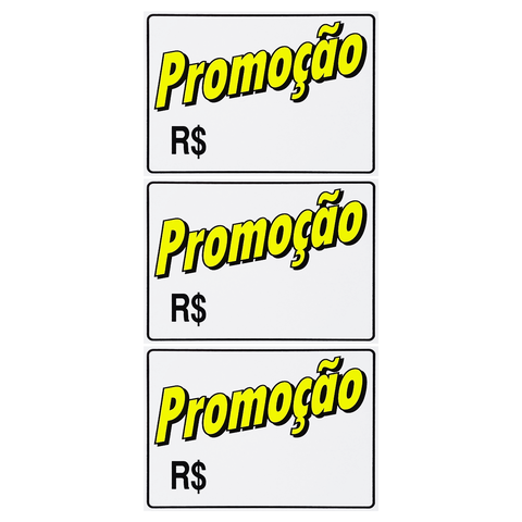 Combo 3 Placas de Sinalização Pro Mo Ção 30x20 Acesso - P-20 F9e