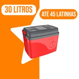 Caixa Térmica Cooler com Alça 30 Litros Grande 45 Latas Unitermi - 4