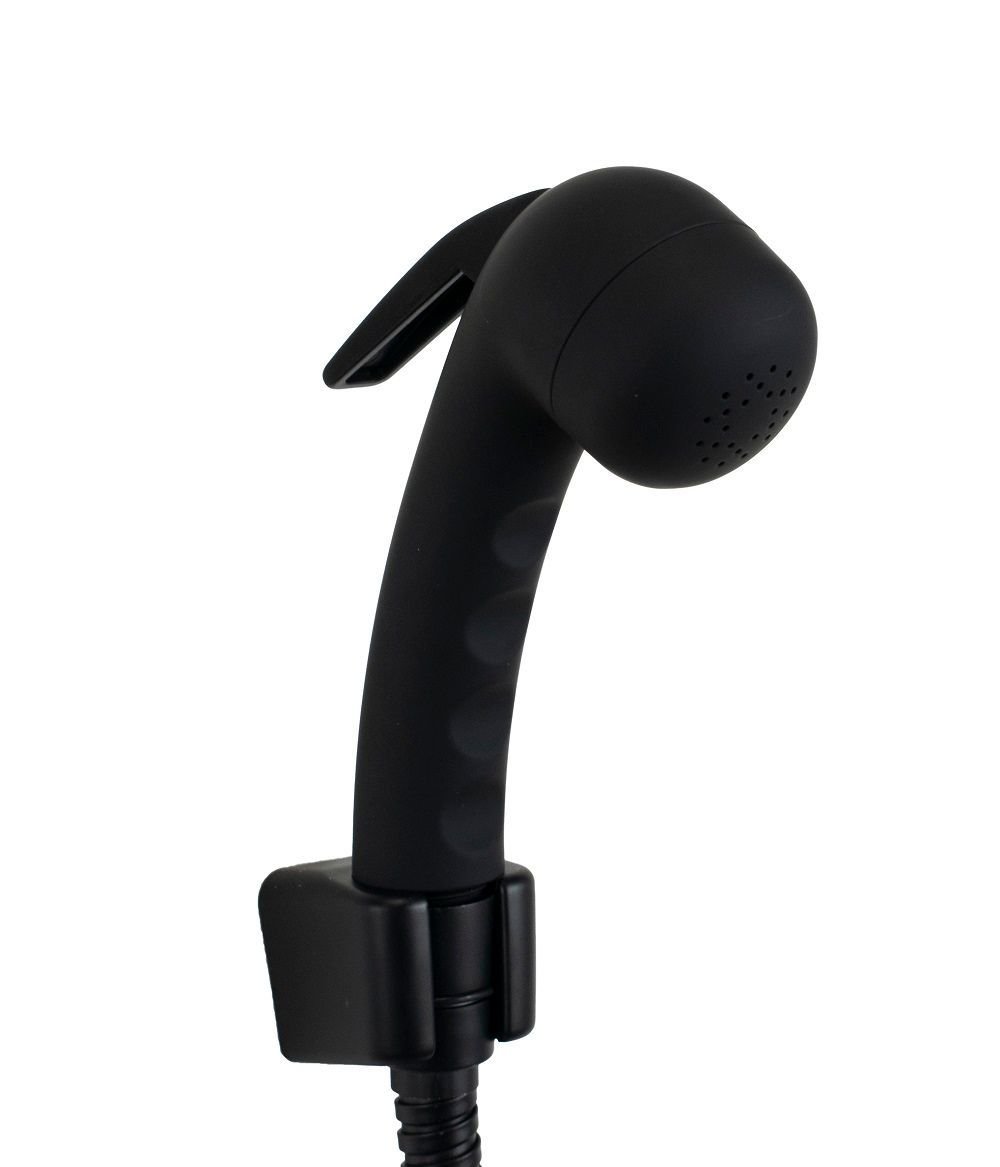Ducha Preto Fosco em Inox Redondo com Ducha Manual em Abs - 4