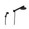 Ducha Preto Fosco em Inox Redondo com Ducha Manual em Abs - 1