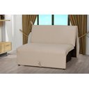 Ver imagem 2 de Sofá Cama 2 Lugares Compacro sem Braço 115 Larg Malu Matrix Cor:sintetico Bege