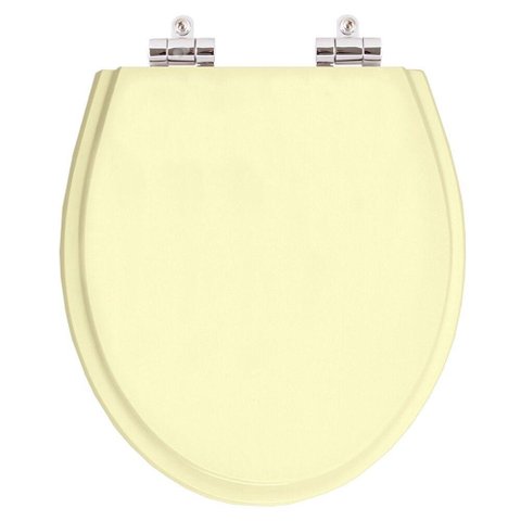 Assento Sanitario Poliester com Amortecedor Ritz Creme para Vaso Deca