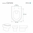 Ver imagem 3 de Assento Sanitário Carrara Marrom Fosco para vaso Deca Com Ferragem Dourada